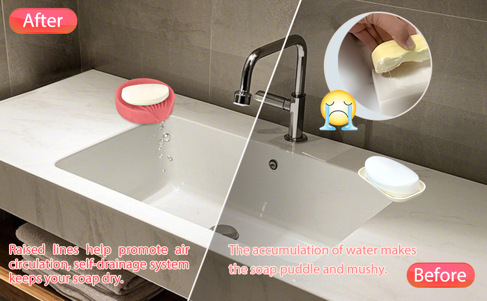 Self Draining Waterfall Bar Soap Holder