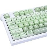 GEKUCAP PBT 133 Keys Anime Keycaps, Matcha Green Dye-Sublimation Customized Cute Keycaps, XDA Pro...