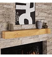 Fun Memories Floating Fireplace Mantel - Handcrafted Wood Mantles for Over Fireplace - Wall Mount...