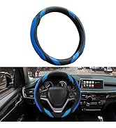 XCBYT Blue Steering Wheel Cover - Microfiber Leather Car Steering Wheel Covers Universal 14.5-15 ...