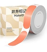 MakeID S1/S1 PRO Label Maker Tape Orange, Thermal Paper Self-Adhesive Laminated Label Tape Replac...