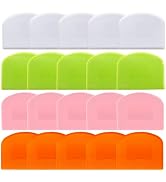 CEWIFO Bench Scraper Dough Scraper for Baking, 20 PCs BPA Free PE Plastic Flexible Bowl Scraper, ...