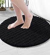 Arotive Luxury Round Chenille Bathroom Rug Mat, Extra Soft Thick Absorbent Shaggy Bath Rugs, Non-...