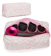 HiTotes Hair Tools Travel Bag Compatible with Dyson Airwrap Cute Floral Travel Case for Shark Fle...