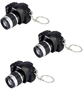 JJLFresheners 3Pcs Camera Keychain with Sound, Key Ring Decor Bag Wallet Pendant, Mini Design Cut...