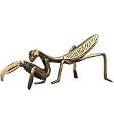 Brass Mantis Sculpture,Copper Praying Mantis Feng Shui Brass Small Ornaments Solid Copper Insect ...