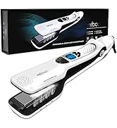 MKBOO Hair Straightener with Steam,Salon Professional Nano Titanium Ceramic Steam Flat Iron with ...