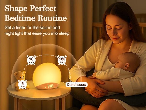 Sunrise Alarm clock and Sound machine with smart auto memory