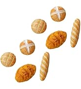 8Pcs 1/12 Miniature Bread Dollhouse Decoration Accessories,4 Different Types of Bread for Miniatu...