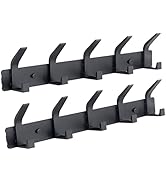 Coat Rack Wall Mounted,5 Coat Hooks for Hanging Coats,Heavy Duty Metal Double Hook Rack Hook Rail...