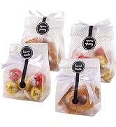 YunKo Cookie Bags for Gift Giving Cellophane Bags Treat Bags for Favors Mini Loaf,Bundt Cake,Hot ...