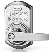 TEEHO Keyless Entry Door Lock with Handle, Electronic Keypad Lock, Digital Front Lock Set, Auto L...
