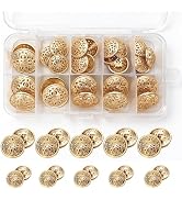 Gold Buttons for Blazer, 28pcs Metal Blazer Buttons for Clothes, 18mm/0.7IN 23mm/0.9IN Replacemen...
