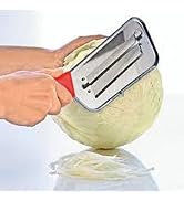 YukaBa Cabbage Kitchen Knife Slicer Chopper Shredder Sauerkraut Cutter Coleslaw Grater (Red-A)
