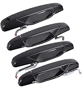 FAERSI 4pcs Exterior Black Door Handle Front Rear Driver & Passenger Side Replacements for Cadill...