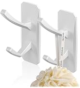 INVIHUG Adhesive Hooks, Heavy Duty Black Adhesive Towel Wall Hooks for Coat, Robe, Loofah, Shower...