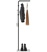 RRG Metal Coat Rack Freestanding, 67”Coat Hanger Stand with 3 Hooks Heavy Base Modern Coat Stand ...