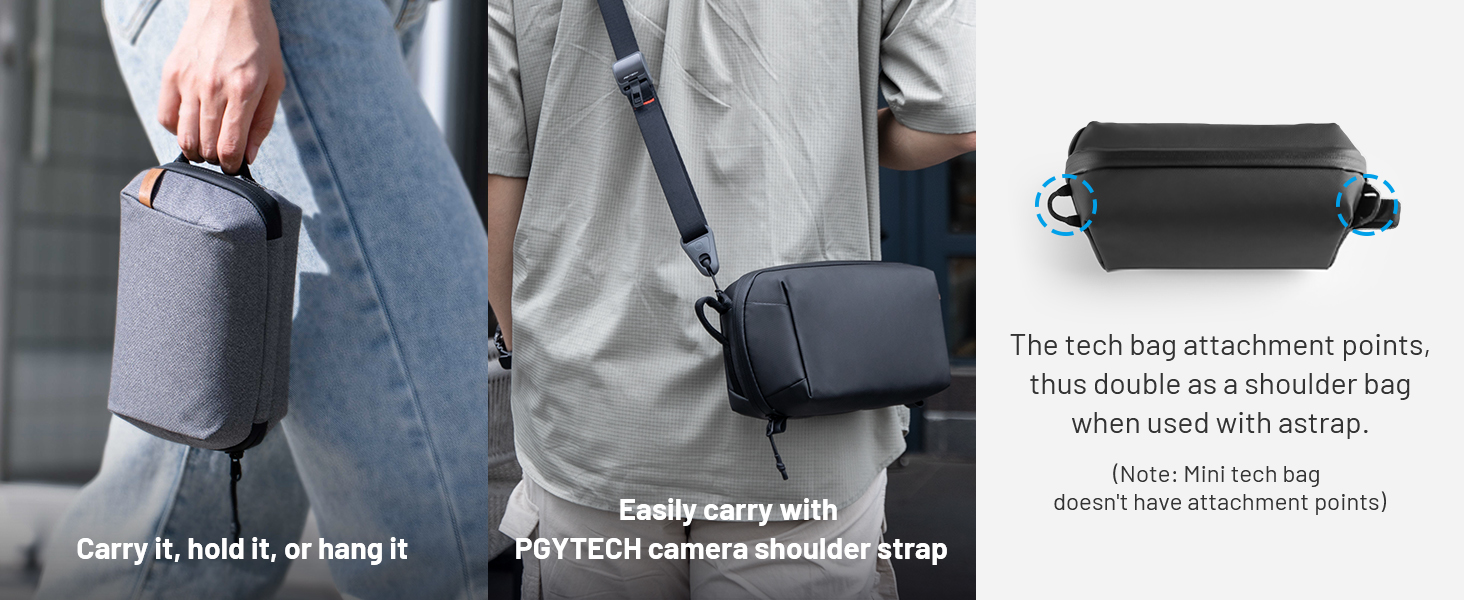 Easily carry with PGYTECH camera shoulder strap
