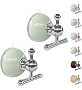 XIEFFICH T-Bar Suction Cup Hooks - Heavy Duty, Reusable, No-Drill Hooks for Hanging Towels, Keys,...