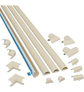 D-Line 13.12ft Cord Hider Kit, Patented Cable Cover, Hide Wires on Wall, Channel for TV Mount Cor...