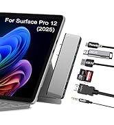 Surface Pro 12 Accessories Docking Station, USB Hub and Adapter with 4K HDMI, USB-C Thunderbolt 4...