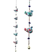 Decorative Door Hanging Colorful 5 Fabric Hen Bird String for Indian Festival Decorations Indoor ...