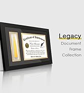 Picrit 11x17 Wood Diploma Frame with Tassel Holder for 8.5x11 Certificate Degree Document with Te...