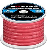 4 Gauge Marine Battery Cable,600V 4 AWG 25ft Tinned Copper Battery Cable for Boat Wiring Marine A...
