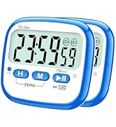 AyayaBoss 2-Pack Digital Timer, Kitchen Timer for Cooking, Countdown Timer for Kids, Classroom Ti...