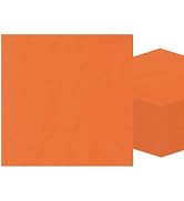 100PCS Orange Napkins, Disposable Luncheon Napkin 6.5" & Fall Party Napkins | 2-Ply Paper Napkins...