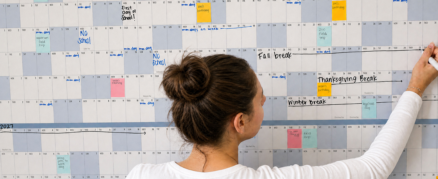 Room to jot meetings, priorities, and reminders without running out of space.
