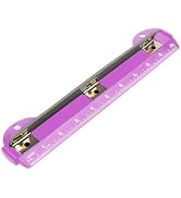 Performore 3 Hole Portable Paper Punch (Pink) with Built-in 10" Ruler, 5 Sheets Capacity, Letter-...