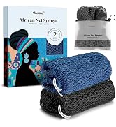CORATED African Net Sponge Authentic, Shower Loofah Exfoliating Bath Sponge, Body Scrubber for Wo...