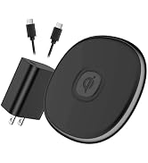 NANAMI Wireless Charger, Qi Certified 15W Max Fast Charging Pad with PD3.0 Adapter USB Phone Char...