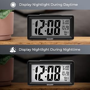 small clock with battery powered nightlight night light