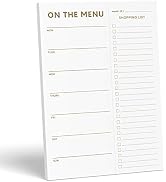 Sweetzer & Orange Gold Meal Planner and Grocery List Magnetic Notepad. 7x10” Meal Planning Pad wi...