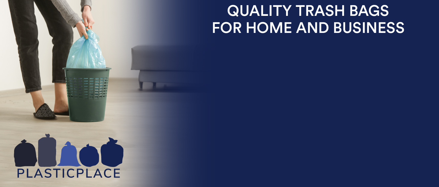 plastic place quality trash bags for home and business