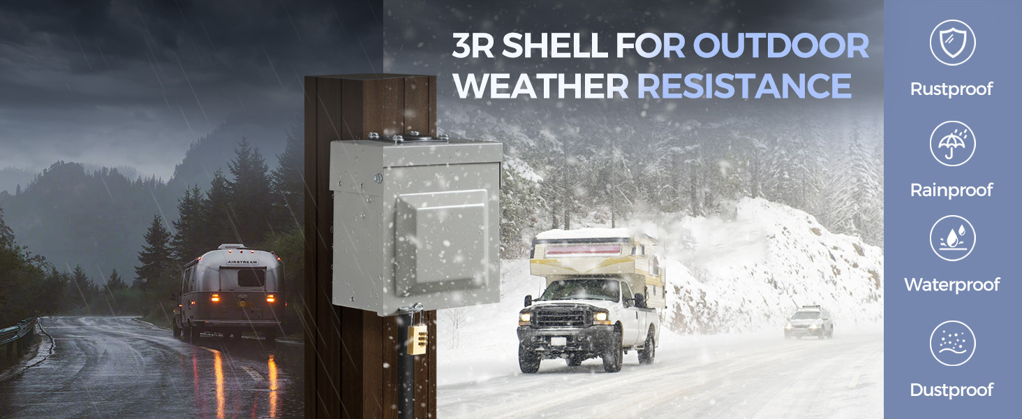 H01OB06 50 Amp RV Power Outlet Box