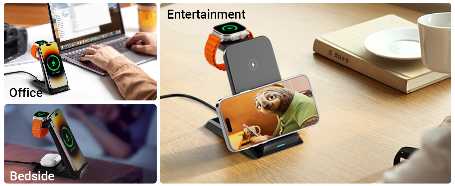 nightstand charging station bedside