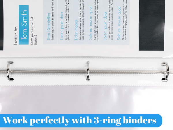 page protectors for 3 ring binder