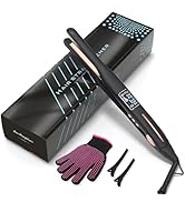 0.5 Inch Pencil Flat Iron for Short Hair, Beard and Pixie Cut,Small Nano Titanium Hair Straighten...