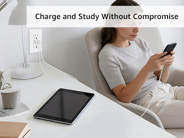 usb c outlet fast charging for student desk