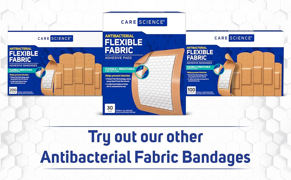 try our other antibacterial fabric adhesive bandages