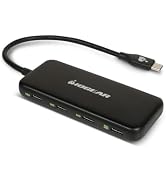 IOGEAR 4 Port USB-C Hub, USB 3.2 Gen 2, 10Gbps, 100W Power Delivery, High Speed Data Transfer, Wi...