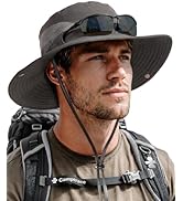 Sun Hats for Men Breathable UPF 80+ Wide Brim Bucket Hat, Outdoor Hiking Beach Fishing Hats