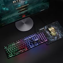 Gaming LED Wired Keyboard and Mouse Combo