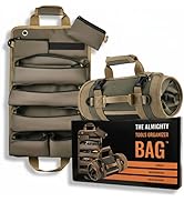 The Almighty Tools Heavy Duty Roll-Up Tool Organizer Bag with Detachable Pouches | Tool Bag for H...