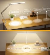 SKYLEO Led Desk Lamp for Home Office - 2400LM Ultra Bright Desk Light -Eye Caring Desk Lamp with ...