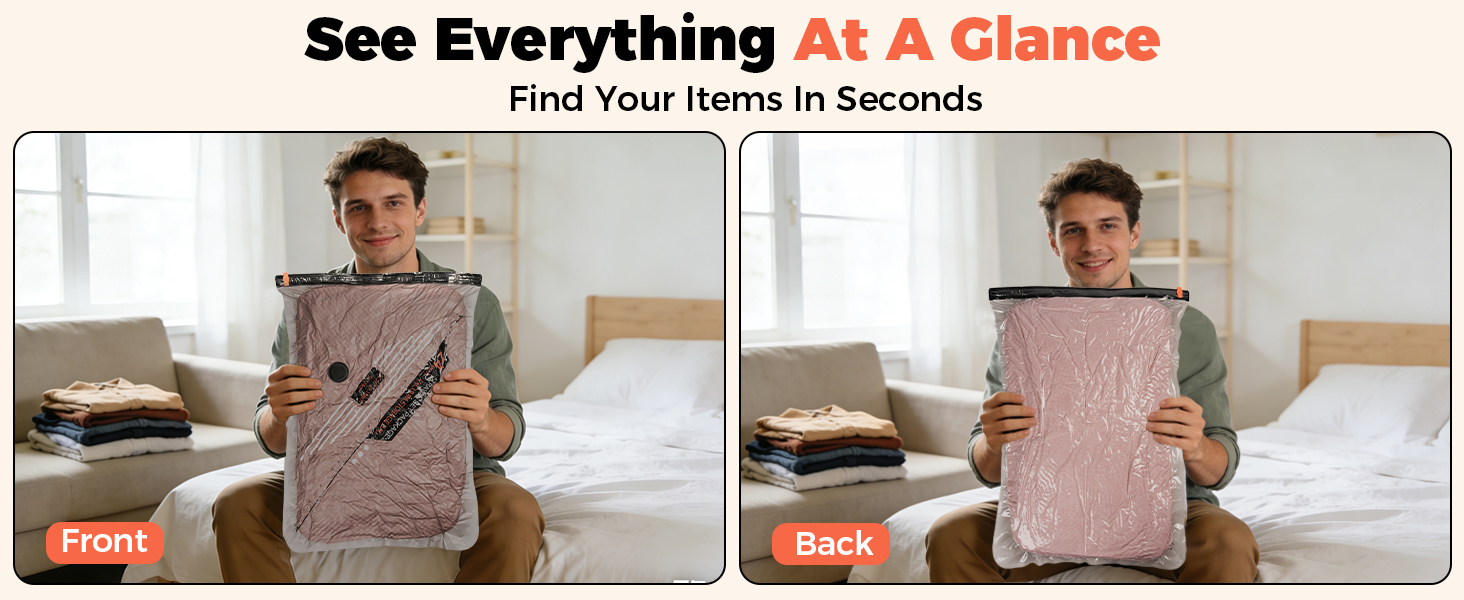 Travel Vacuum Bags with Wireless Pump