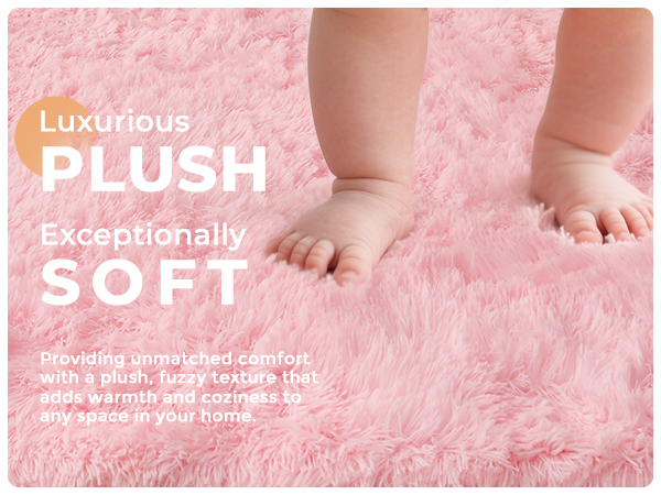 OPPODREAM Fluffy Area Rugs for Girls and Boys, Shaggy Rug for Bedroom, Fuzzy Carpet for Living Room
